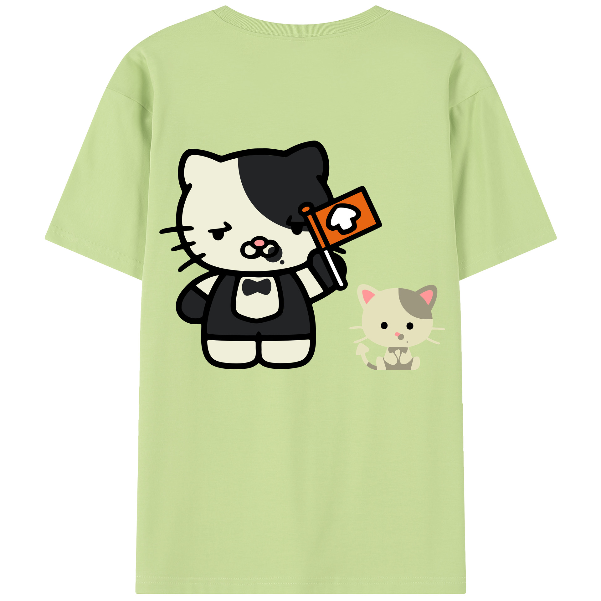 （画像用） Hello Kitty ハローキティ 綿100％半袖Tシャツ（背面プリント）